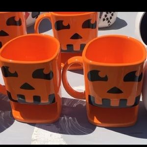 Pumpkin Mugs with cookie holder